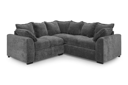 grey coloured sofa