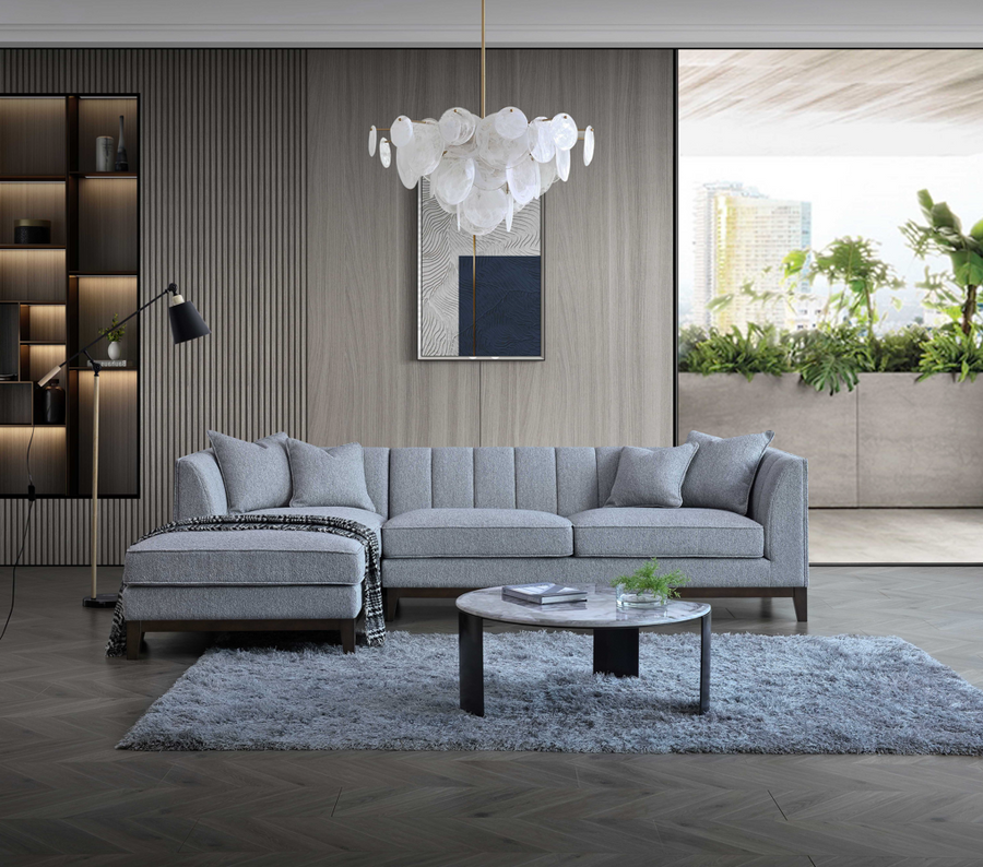 grey leather corner sofa