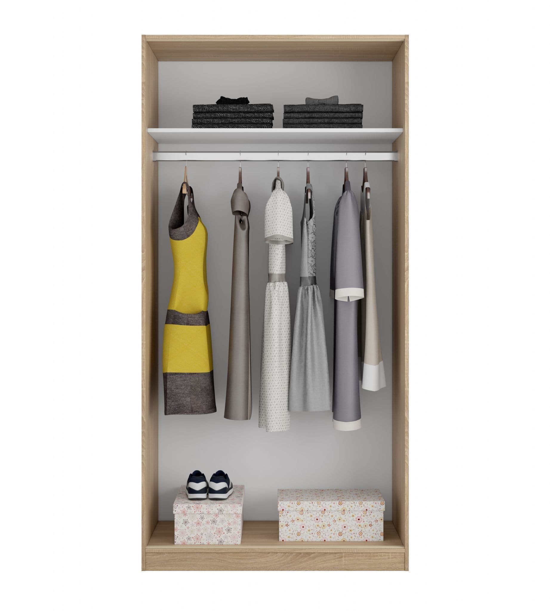 Hansen Canadian Single Oak Wardrobe