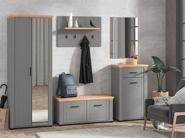 Karnabe Black Mirrored Wardrobes