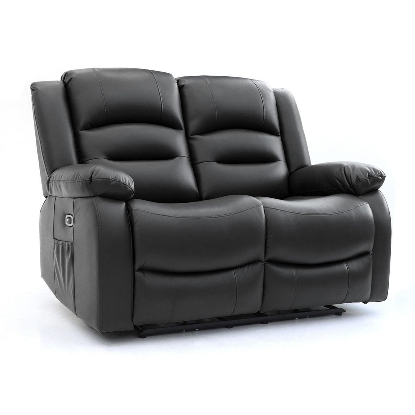 Alva Electric Recliner 2 Seater Sofa - Black