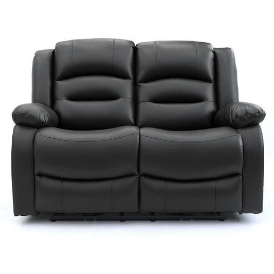 Alva Electric Recliner 2 Seater Sofa - Black