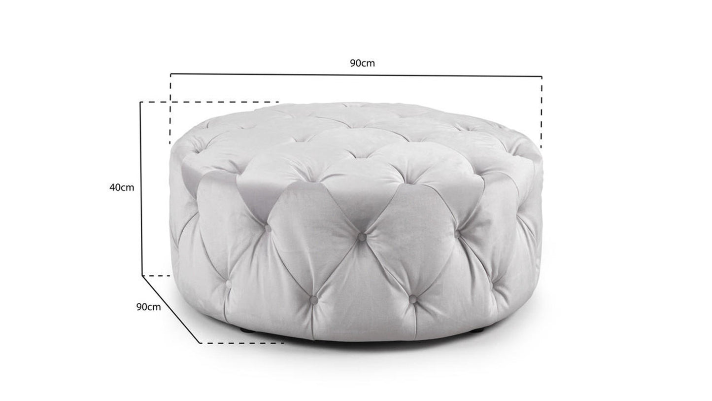 Ankara Footstool - Silver