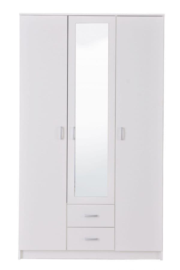 Ilane White 3-Door Wardrobe