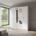 Ilane White 3 Door Mirrored Wardrobe