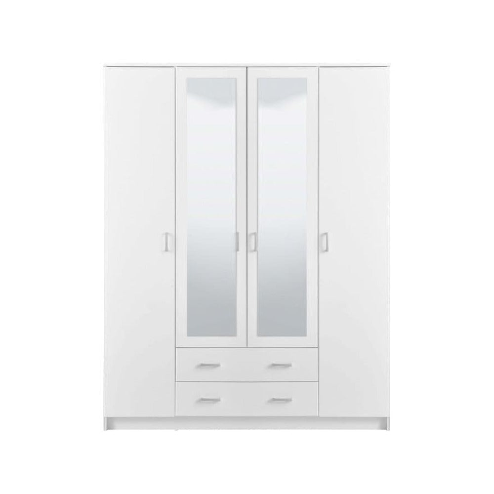 Ilane White 4-Door Wardrobe