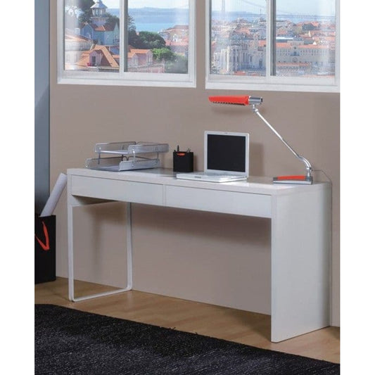 Iris Artic White Desk With Drawers