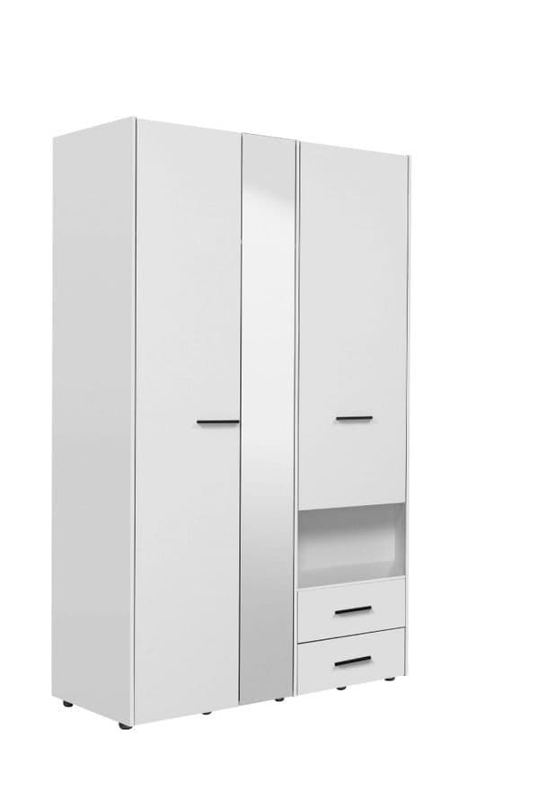 Nelson White 3-Door Cream Wardrobe