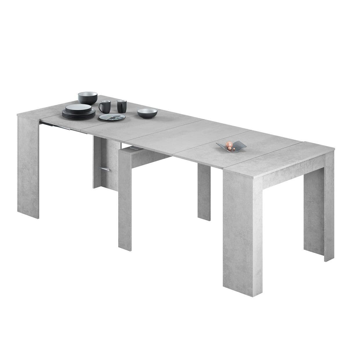 Bahia Concrete Grey Extending Dining Table