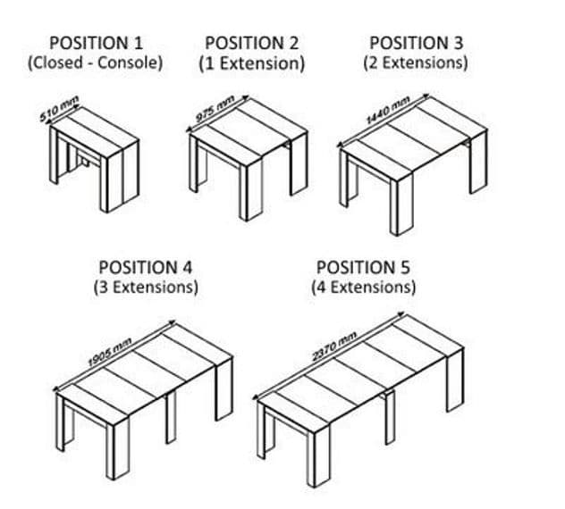 Modern Oak Extending Dining Table Expandable Design