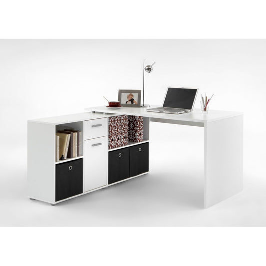 Luna White Flexi Corner Office Desk