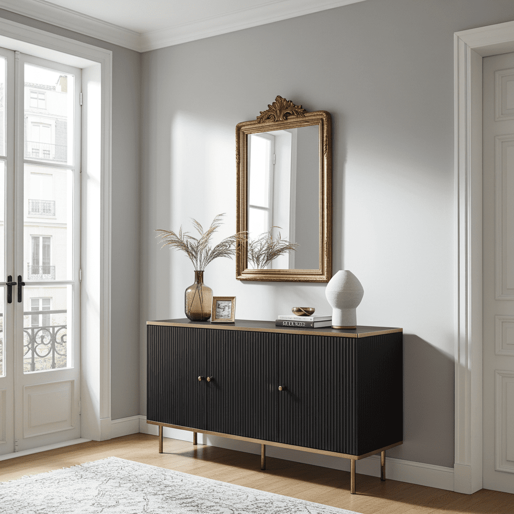 Valetta 140cm Large Black Sideboard