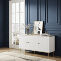 Valetta White and Gold Sideboard 3-Door