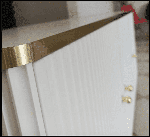 Valetta White And Gold 3 Door Sideboard