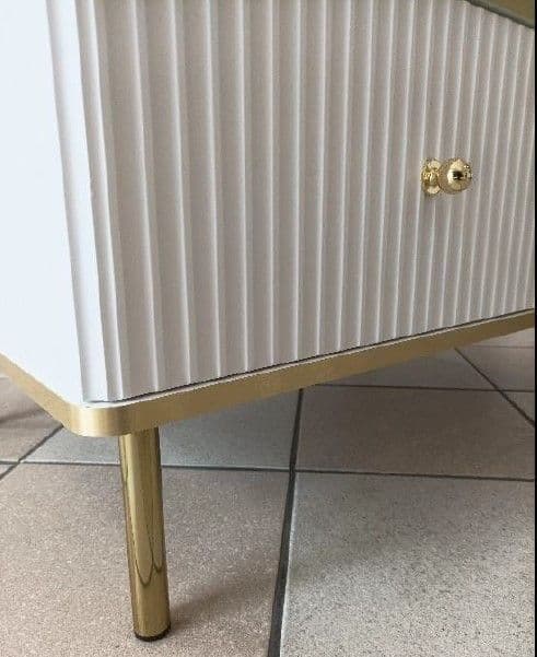 Valetta White and Gold Sideboard 3-Door