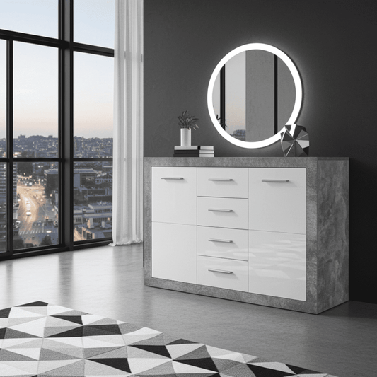 Silvia Oak Extra Large Sideboard for Living Room