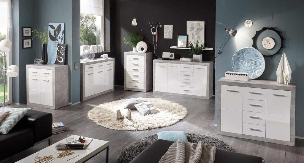 Extra Large Sideboard Silvia 2 Door 3 Drawer