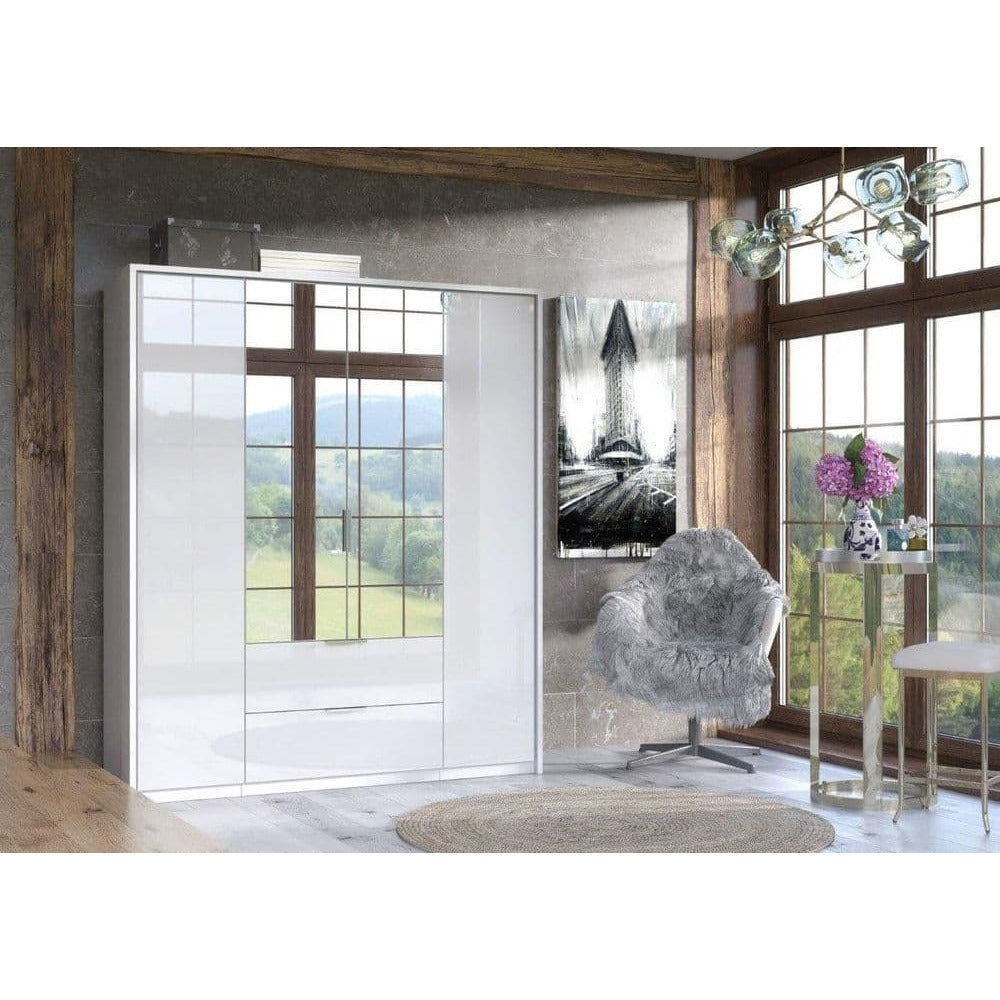Rado High Gloss Wardrobe Mirror Door