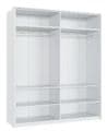 Rado High Gloss White and Mirror Wardrobe