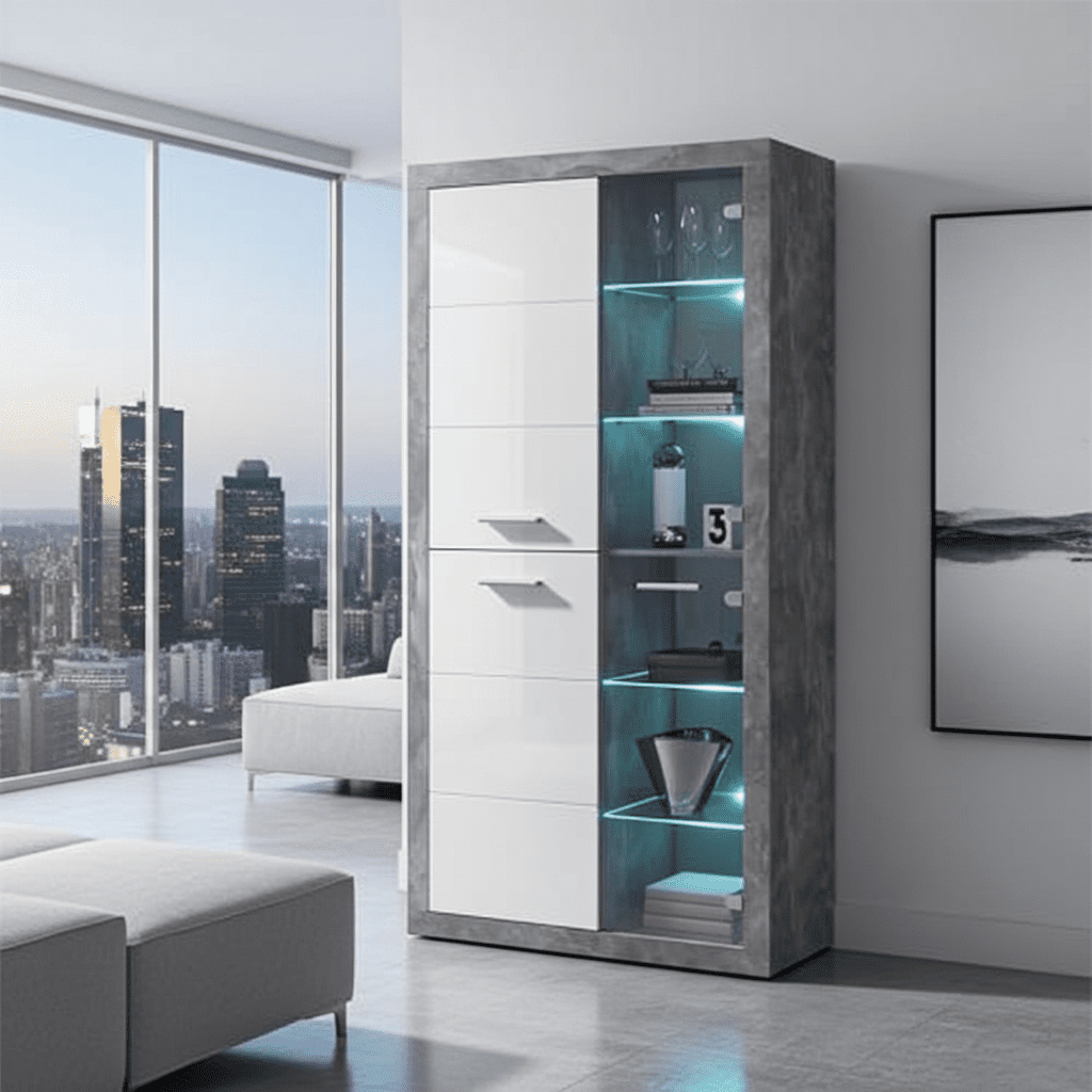 Silvia Tall Display Cabinet