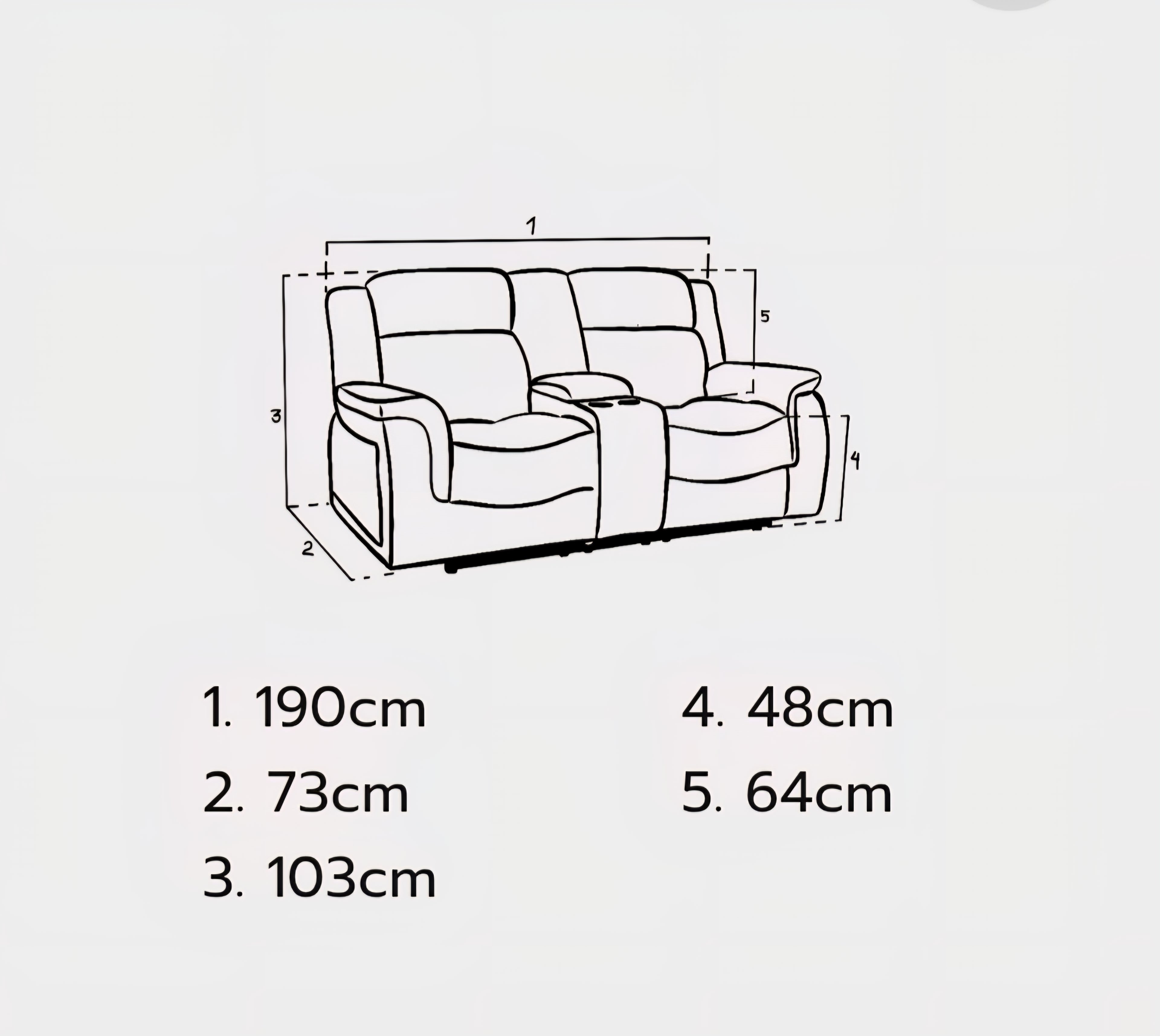 Astrid Comforty Sofa Electric Recliner 2 Seater