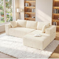 Corner Sofa UK | Boneless Sofa, Soft Corduroy Corner Sofa, No Assembly L