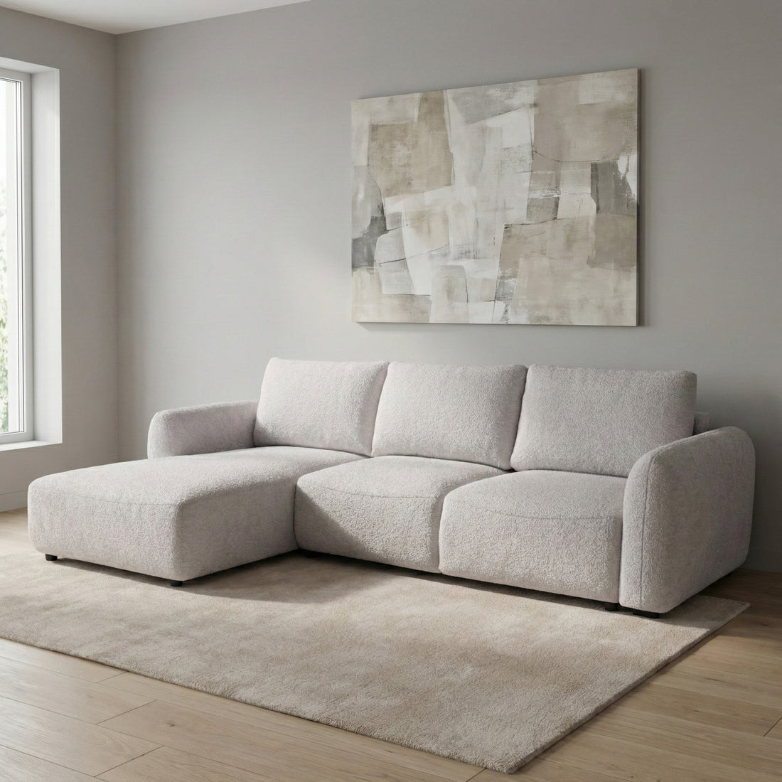 Cimiano Light Velvet Corner Sofa