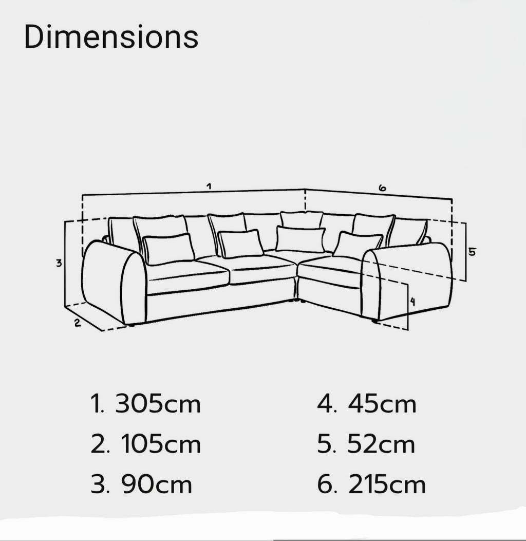 Brighton Right Hand Corner Sofa