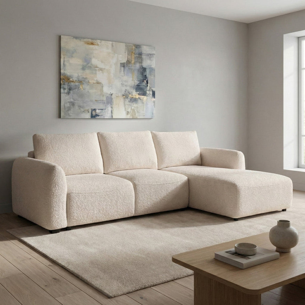 Cimiano Velvet Corner Sofa Bed