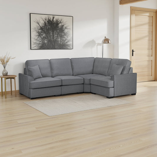 Aurora Premium Design Grey Corner Sofa