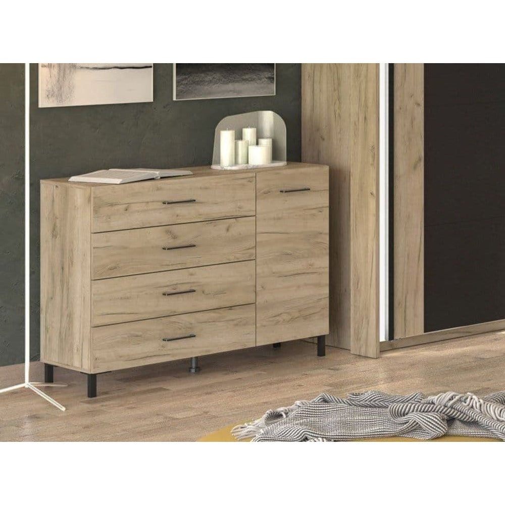 Minsk 1 Door 4 Drawer Sideboard