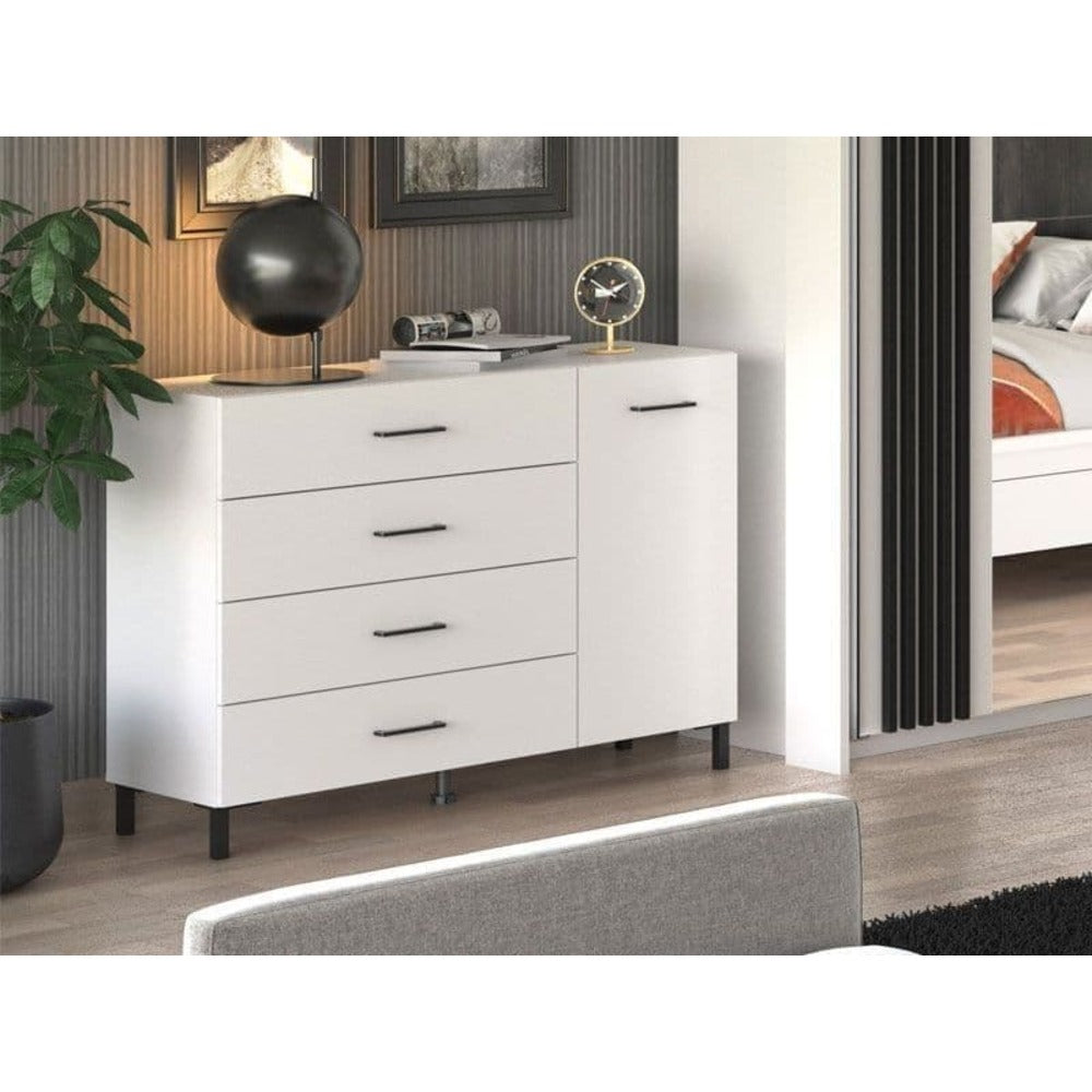 Minsk 1 Door 4 Drawer Sideboard