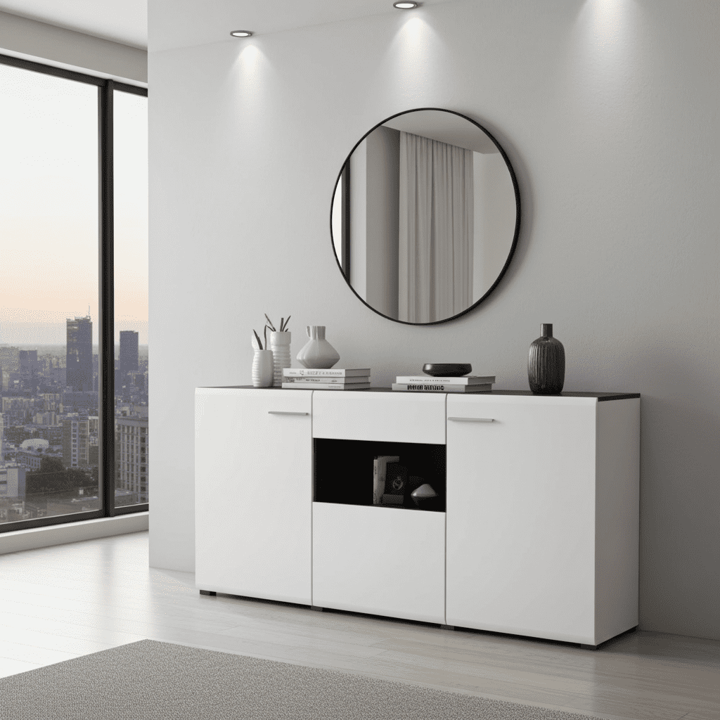 Wigan White 3 Door Sideboard