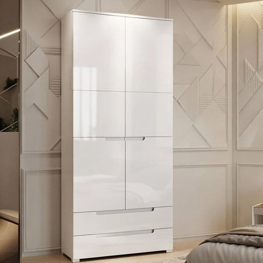 Santino White High Gloss Wardrobe