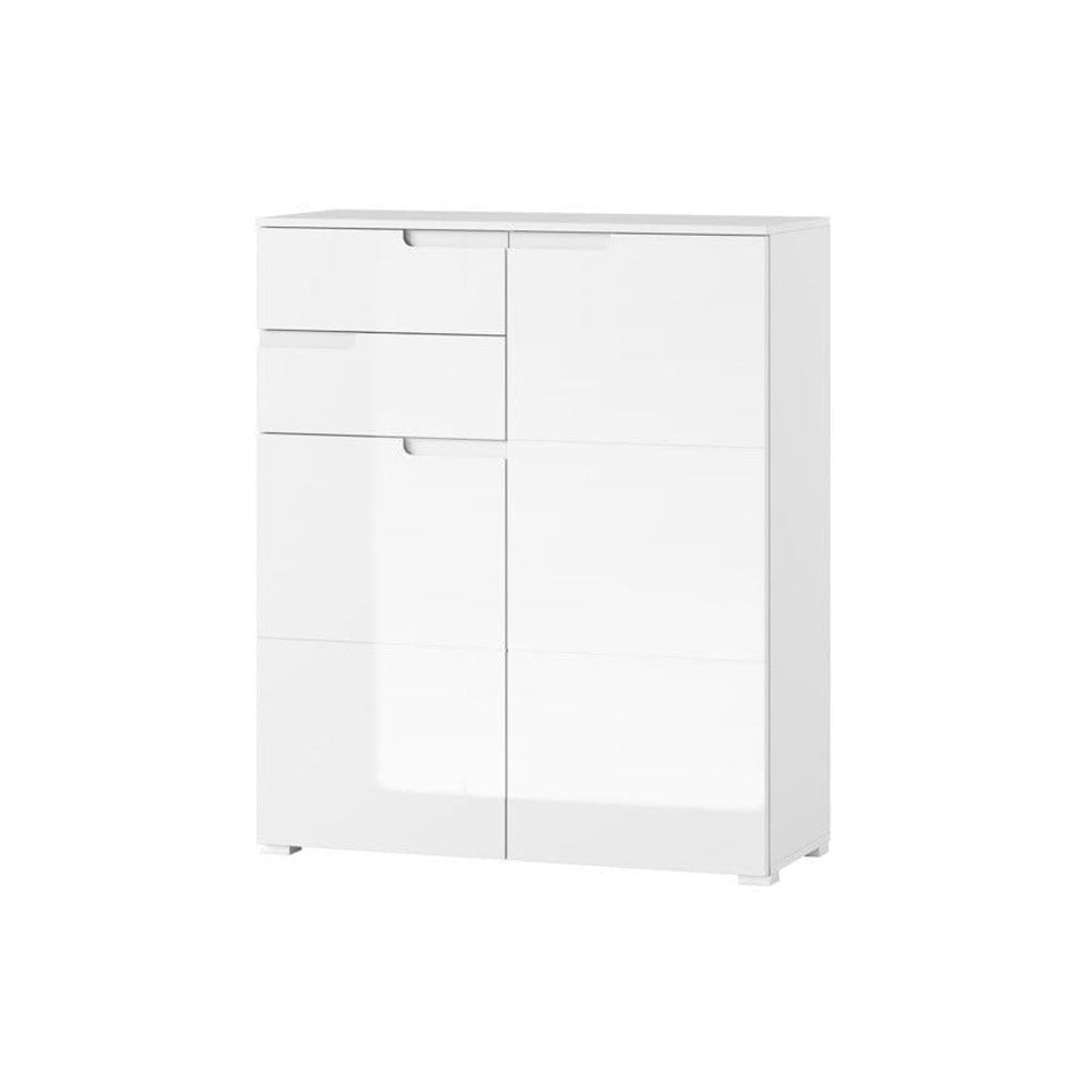 Sofia White High Gloss Tall 2 Door Sideboard