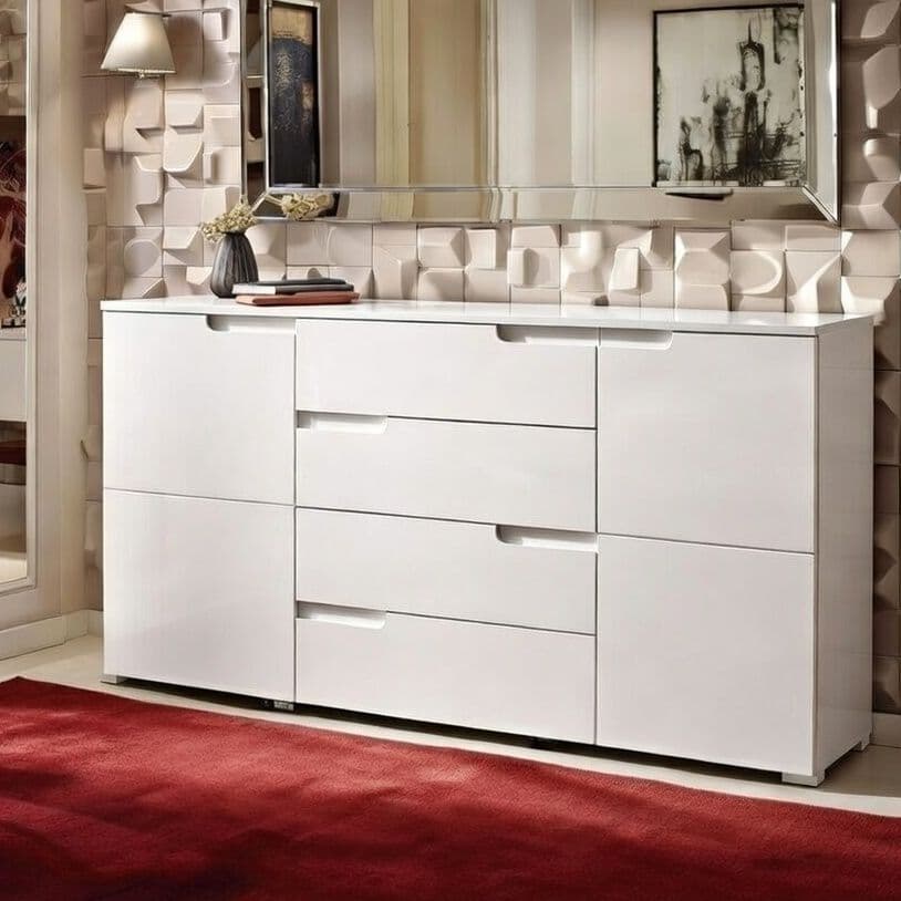 Sofia White High Gloss Sideboard