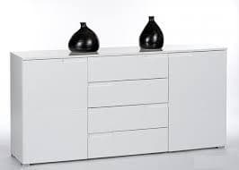 Sofia White High Gloss Wide Sideboard