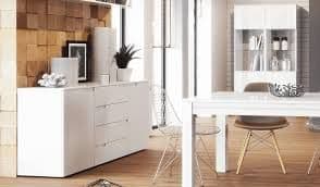 Sofia White High Gloss Wide Sideboard