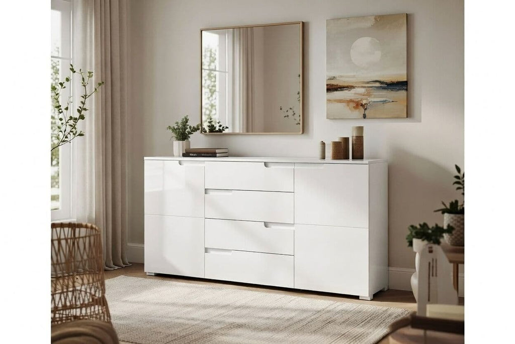 Sofia White High Gloss Sideboard