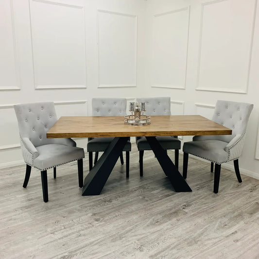 small oak dining table