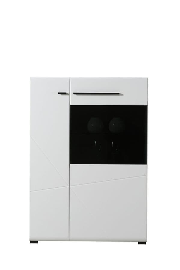 Glassia White Gloss Bedroom Display Cabinets