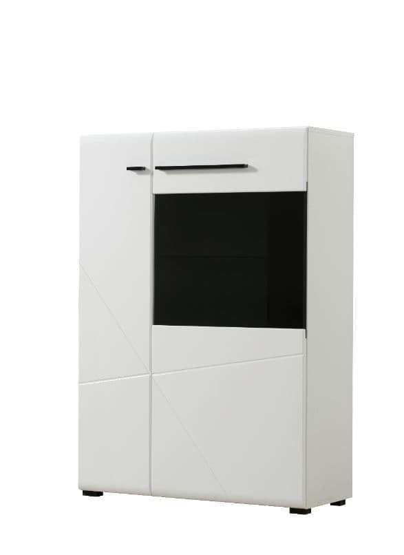 Glassia White Gloss Bedroom Display Cabinets