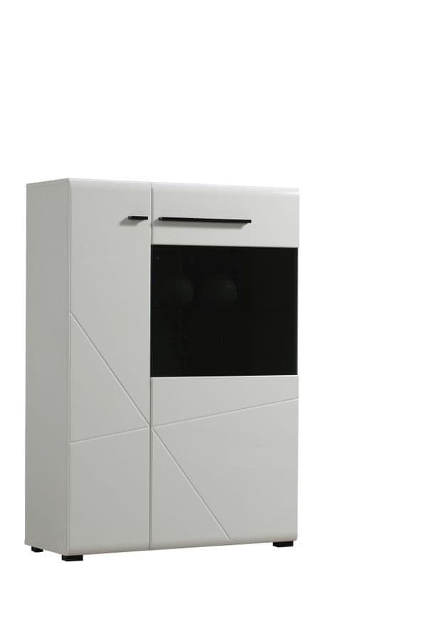 Glassia White Gloss Bedroom Display Cabinets