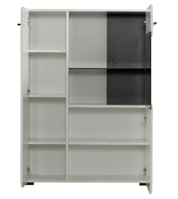 Glassia White Gloss Bedroom Display Cabinets