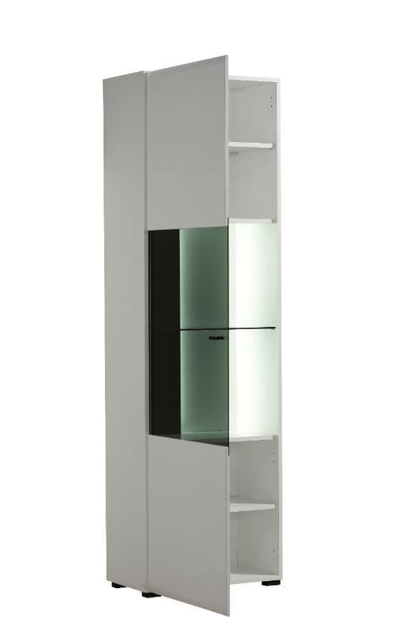 Glassia White Corner Display Cabinet