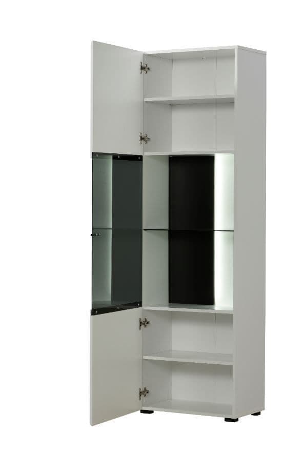 Glassia White Tall Display Cabinet