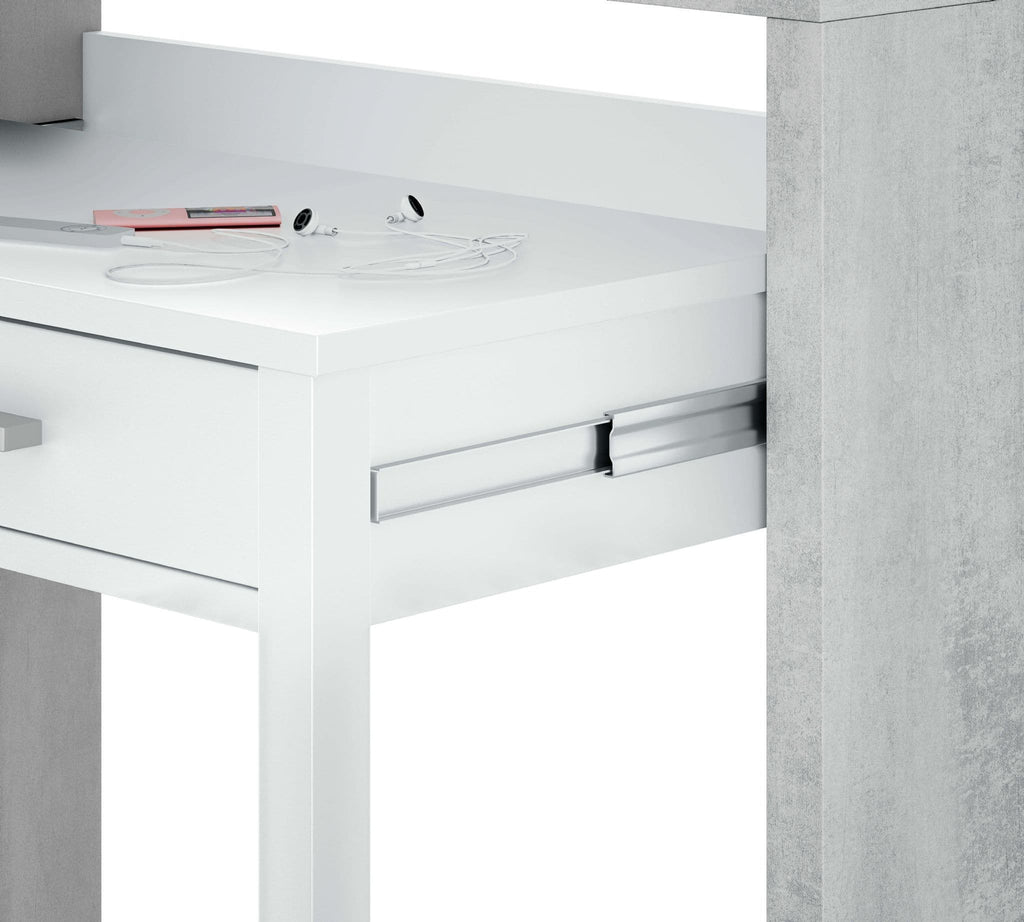 Karin Arctic Concrete Grey Vintage Console Table