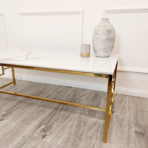whitewashed coffee table with storage