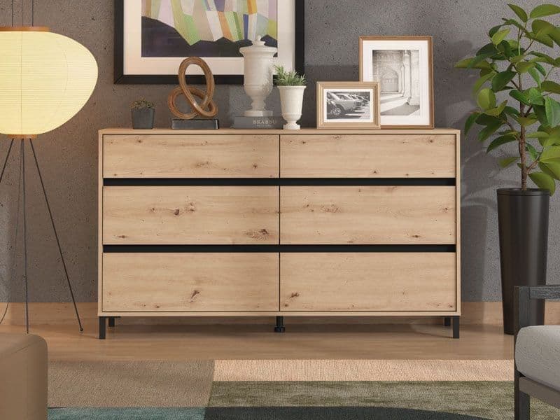 Zavalin Cashmere Wide Chest Drawers Sideboard